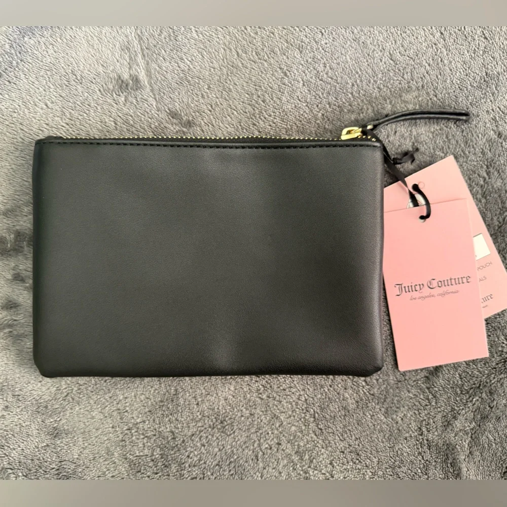 Juicy Couture Black Pouch Cosmetic Bag NWT - Picture 9 of 10